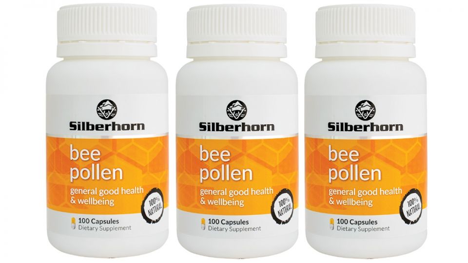 3x Bee Pollen 100 Capsules