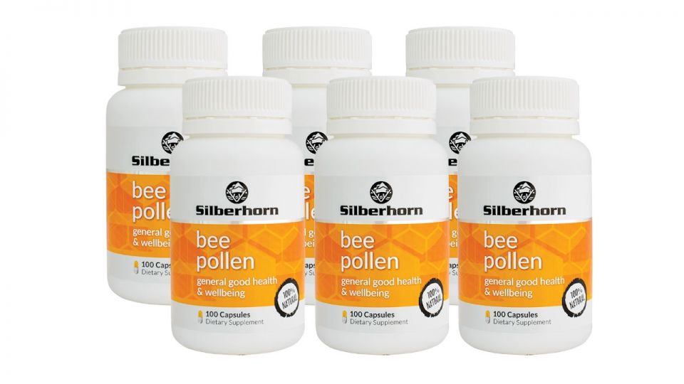 6x Bee Pollen 100 Capsules