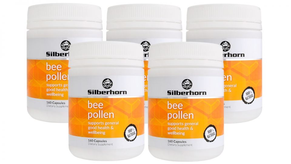 5x Bee Pollen 160 Capsules